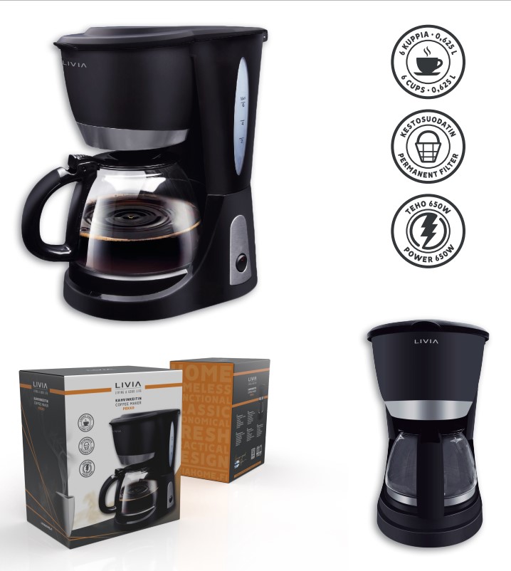 Kahvinkeitin PEKKO 0,6 l, Livia 